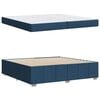 vidaXL Bedframe met matras Blauw 200 x 200 cm Stof