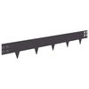 vidaXL Gazonrand 10 st 100 x 15 cm Staal Zwart