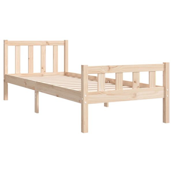 vidaXL Bedframe massief hout 75x190 cm