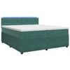 vidaXL Boxspringbed met matras Donkergroen 200 x 200 cm Fluweel
