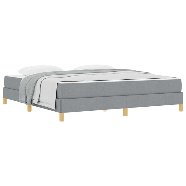 vidaXL Boxspringbed met matras Lichtgrijs 180 x 200 cm Stof