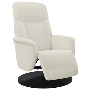 vidaXL Fauteuil met voetensteun verstelbaar fluweel cr&egrave;mekleurig