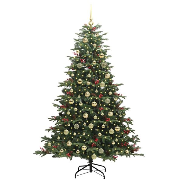 vidaXL Kunstkerstboom Groen 180 cm PVC en Metaal en Plastic