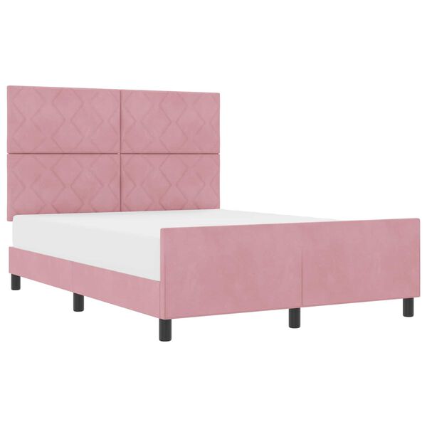 vidaXL Boxspringbed met hoofdeinde Roze 160 x 200 cm Fluweel