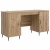 vidaXL Bureau Artisanaal eiken 142,5 x 50 x 75 cm Bewerkt hout