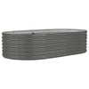 vidaXL Plantenbak 152x80x36 cm gegalvaniseerd staal grijs