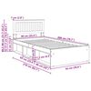 vidaXL Bedframe Sonoma Eiken 90 x 200 cm Massief grenenhout