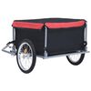 vidaXL Fietstrailer 65 kg zwart en rood