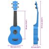 vidaXL Ukuleleset met tas voor kinderen sopraan 23'' blauw