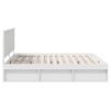 vidaXL Bedframe met hoofdeinde Wit 200 x 200 cm Massief grenenhout