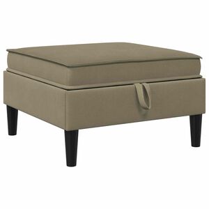 vidaXL Sofa Kruk met Opslag Kaki Fluweel
