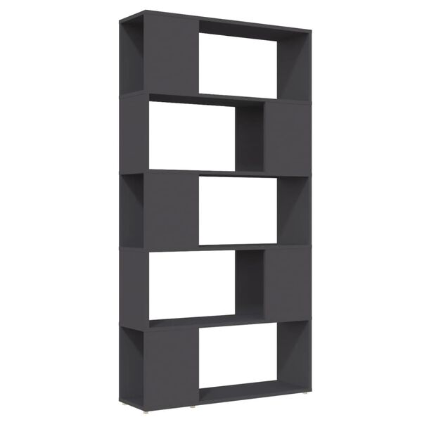 vidaXL Boekenkast/kamerscherm 80x24x155 cm bewerkt hout grijs