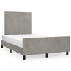 vidaXL Bedframe zonder matras 120x190 cm fluweel lichtgrijs