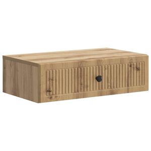 vidaXL Wandmontage Zijtafel 59 x 34,5 x 17 cm Bewerkt hout