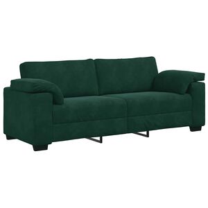 vidaXL 3-zitsbank donkergroen 220x77x82 cm fluweel