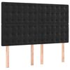 vidaXL Hoofdbord zwart 144x5x118/128 cm fluweel