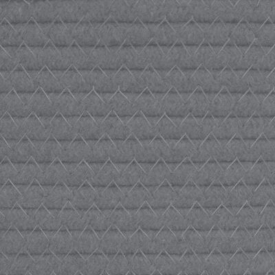 vidaXL Opbergmand Ø 49x65 cm katoen grijs en wit