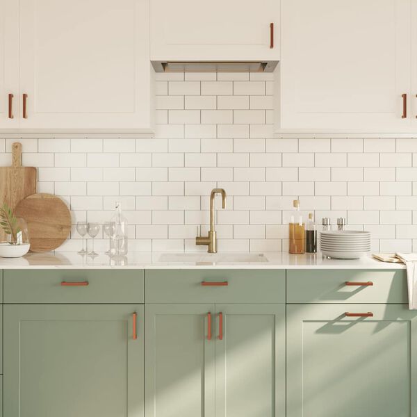 vidaXL Handvatten 10 st 96 mm roestvrij staal bronskleurig