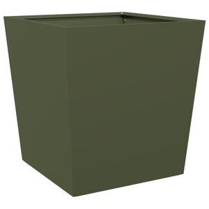 vidaXL Plantenbak 50x50x50 cm staal olijfgroen