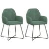 vidaXL Eettafelstoelen 2 st fluweel Zeegroen 55 x 50 x 84 cm