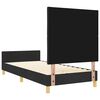 vidaXL Bedframe met hoofdeinde Zwart 90 x 190 cm Stof
