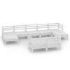 vidaXL 9-delige Loungeset massief grenenhout wit