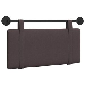 vidaXL Hangend hoofdbord Donkerbruin Stof