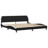 vidaXL Bedframe "Viana" zonder matras kunstleer zwart en wit 200x200 cm