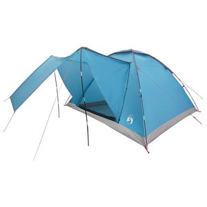 vidaXL Kamperen tent 6-persoons Blauw Polyester en staal
