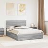 vidaXL Bedframe met hoofdeinde Grijs Sonoma 150 x 200 cm Bewerkt hout