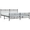 vidaXL Bedframe met hoofd- en voeteneinde metaal zwart 193x203 cm