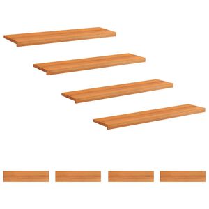 vidaXL Trapmatten 8 st Licht Bruin 120 x 30 x 2 cm Massief beukenhout