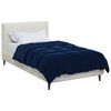 vidaXL Winter Dekbed Gekwilt Donkerblauw 135 x 200 cm Microfiber