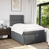 vidaXL Boxspring met matras stof donkergrijs 120x190 cm