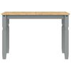 vidaXL Eettafel Corona 112x60x75 cm massief grenenhout grijs