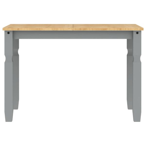 vidaXL Eettafel Corona 112x60x75 cm massief grenenhout grijs