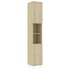 vidaXL Badkamerkast 30x30x179 cm spaanplaat sonoma eikenkleurig