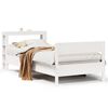 vidaXL Bedframe zonder matras massief grenenhout wit 75x190 cm