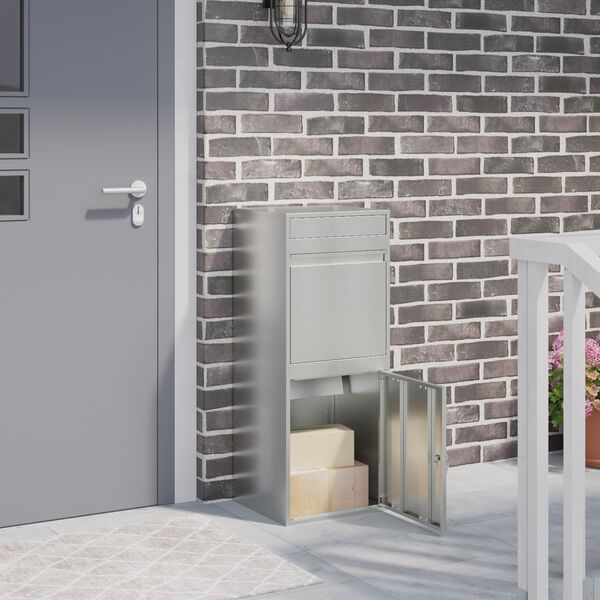 vidaXL Pakket inwerp box Zwart 41 x 38 x 103 cm Gegalvaniseerd staal