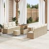 vidaXL Tuin Sofa Set met kussen met opslag 10 pcs Beige en Crème