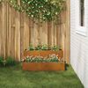 vidaXL Tuin Bloempot Roestig 100 x 60 x 45 cm Cortenstaal