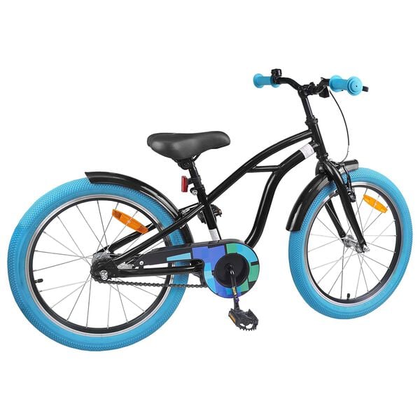 vidaXL Kinderfiets 18 Inch voor 5-7 jaar Zwart