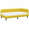 vidaXL Hoekbedframe Geel 100 x 200 cm Fluweel