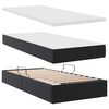 vidaXL Opslag bed met matras met matras Zwart 90 x 190 cm Nep Leer