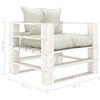 vidaXL Tuinbank met beige kussens pallet hout
