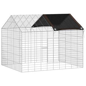 vidaXL Konijnenkooi Zilver 100 x 78 x 78 cm Gegalvaniseerd staal