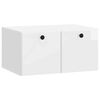 vidaXL Wandbeugel TV-kast 59,5 x 41 x 30 cm Hoogglans Wit Bewerkt hout