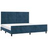 vidaXL Bedframe zonder matras 200x200 cm fluweel donkerblauw