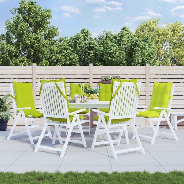 vidaXL Stoelkussens 6 st hoge rug oxford stof heldergroen