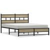 vidaXL Bedframe zonder matras metaal sonoma eikenkleurig 160x200 cm